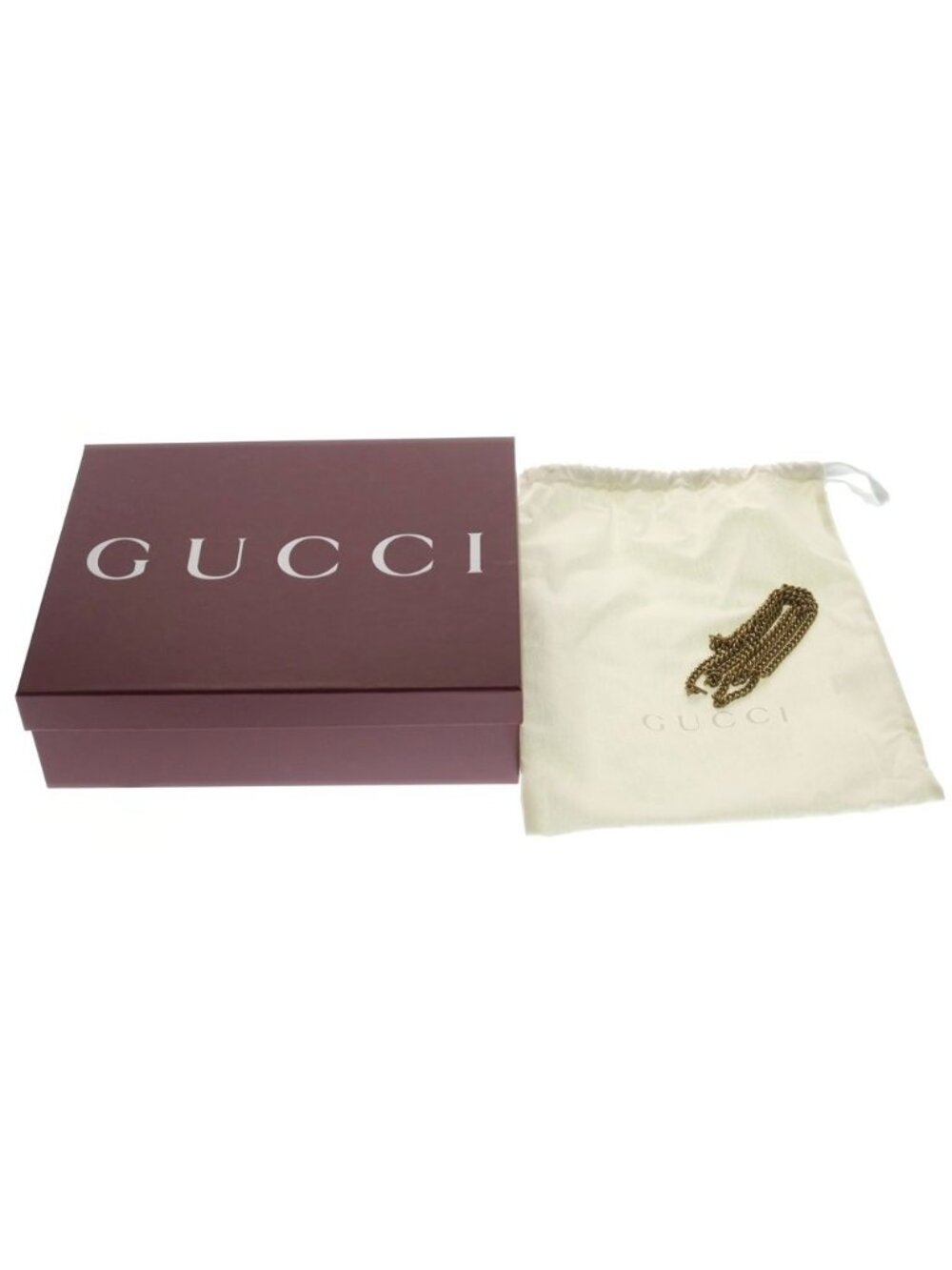 Gucci GG Marmont Half Moon Shoulder Bag Leather Chain Ivory - Picture 6 of 6